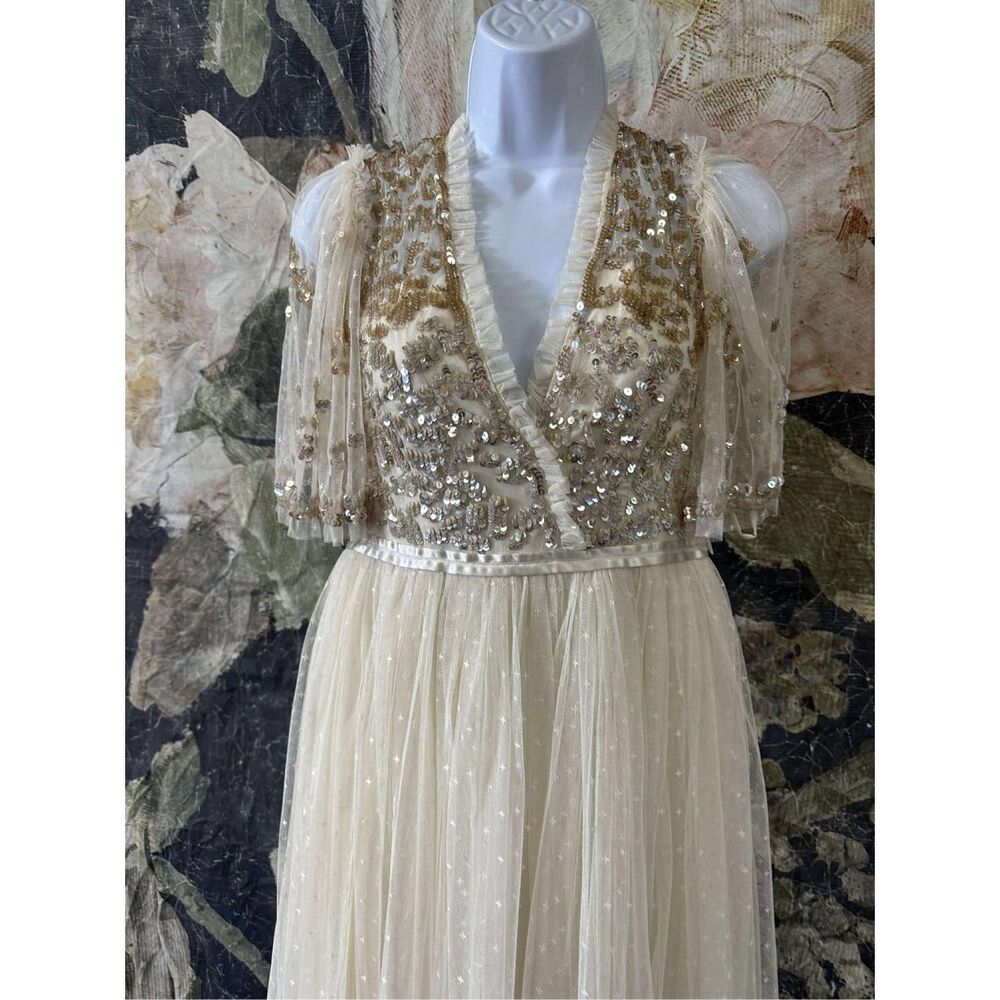 New Needle & Thread Patchwork Sequin Bodice Balle… - image 5